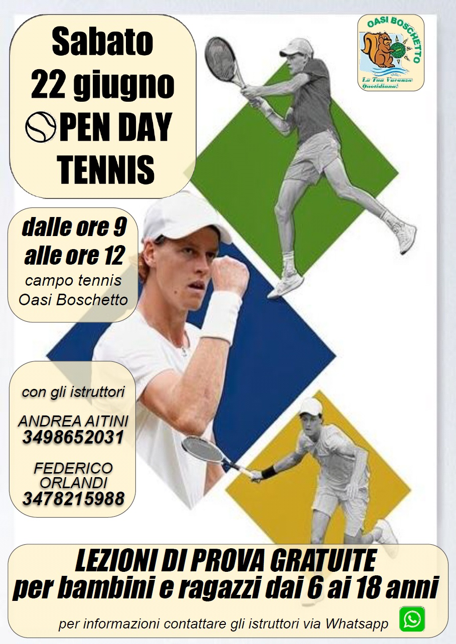 OPEN DAY TENNIS 22 Giugno 2024